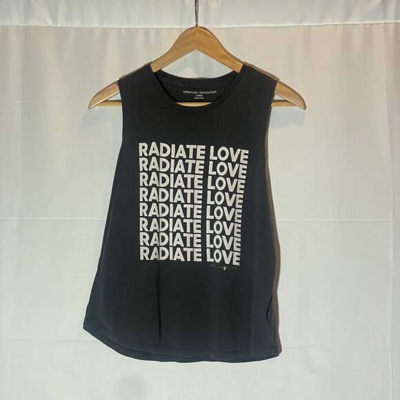 SPIRITUAL GANGSTER “Radiate Love” Sleeveless Tank Top Women's Size Large - Picture 1 of 7